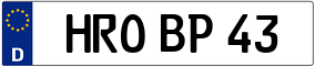 Trailer License Plate